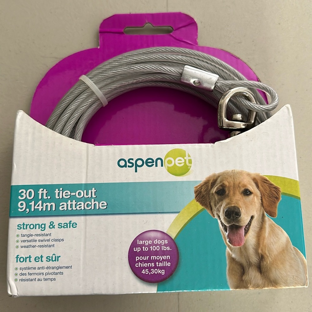 30ft pet tie out for big dogs